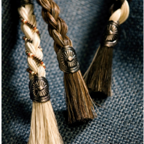 Horsehair Concho Keychains